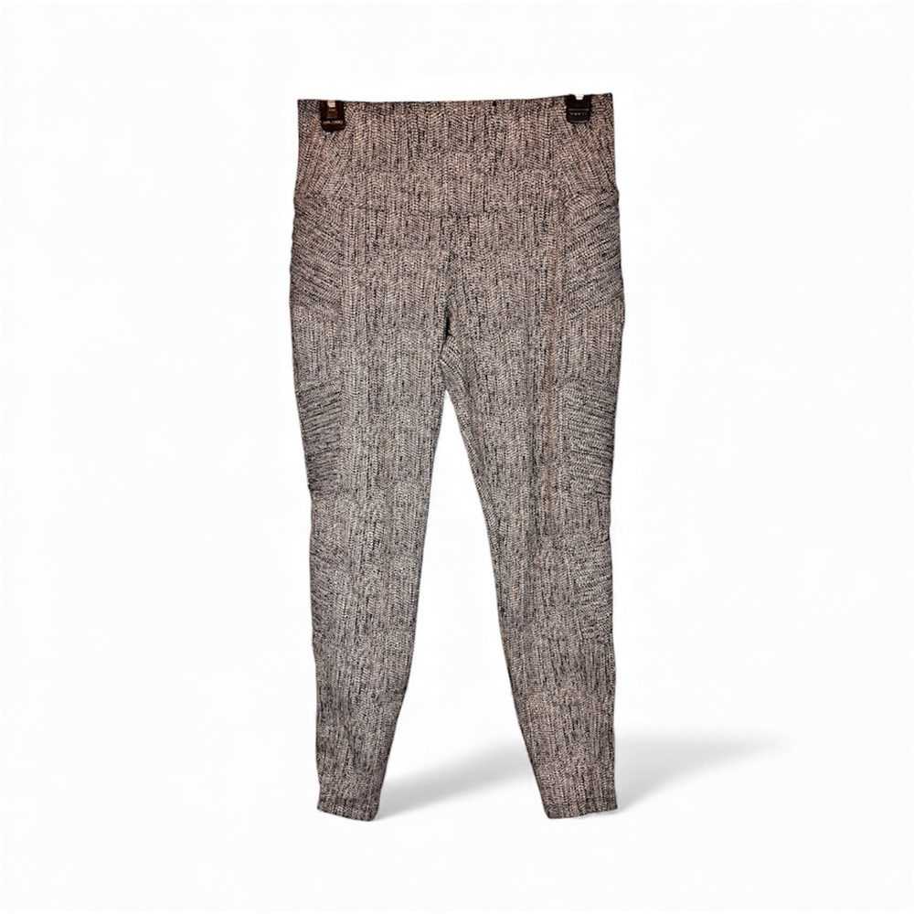 Athleta Gray Textured Moto Leggings Size M